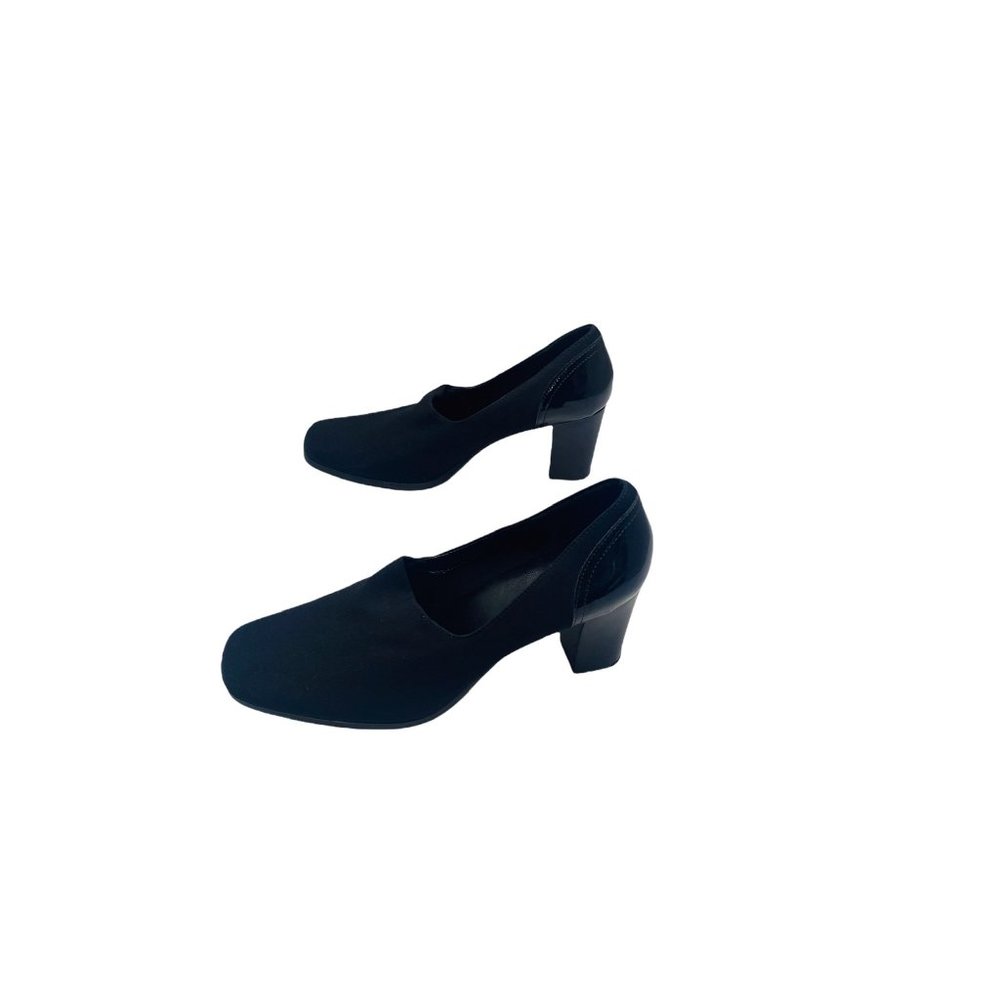 Lauren Blackwell Taylor Heels Slip On Career Wear Two Toned Womens Shoes Black 9 - Picture 4 of 7